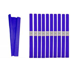 Pacote Papel Crepom 48cmx2m Azul Escuro C/10 - Ridet