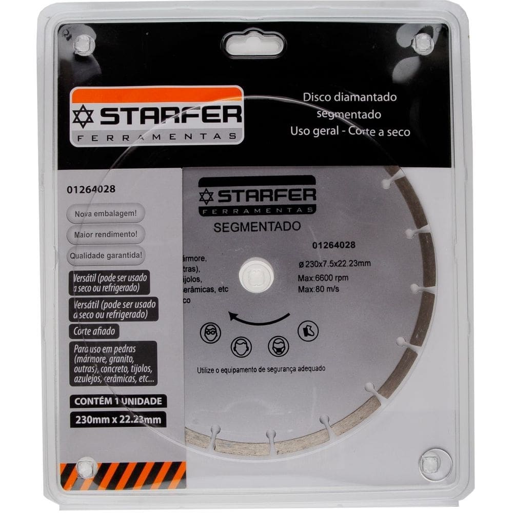 Disco Diamantado Segmentado 9 Polegadas Starfer