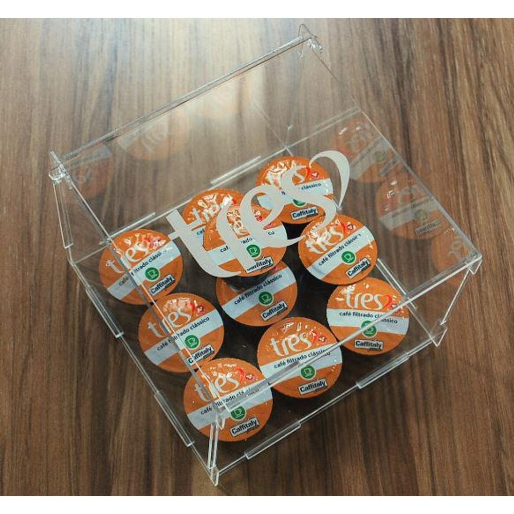 Porta Cápsulas Acrílico Cozinha Escritório Café