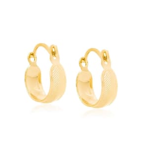Brinco rommanel argola ouro 18k 1,1 cm - antialérgico