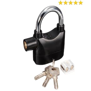 Cadeado sirene antifurto moto bike resistente aço corrente 3