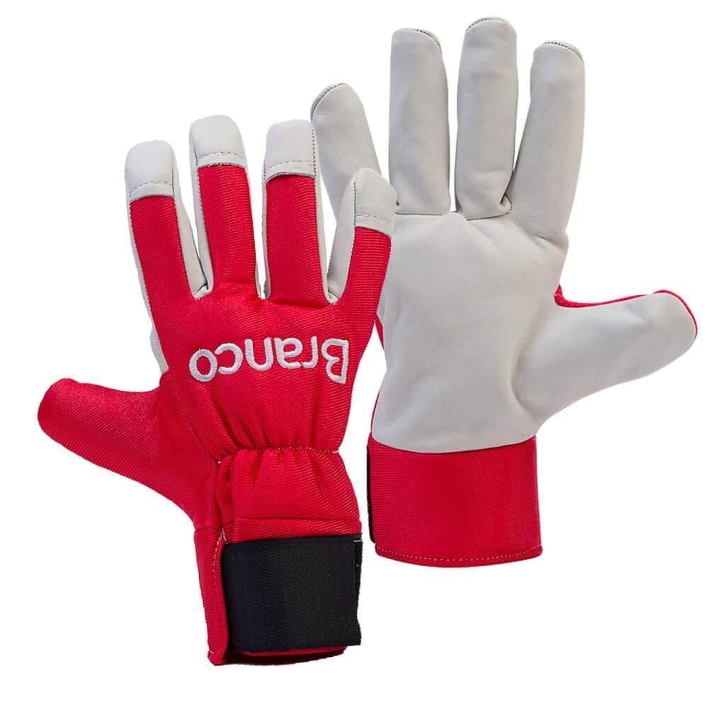 Luva couro vaqueta e nylon uso florestal branco - 18100460