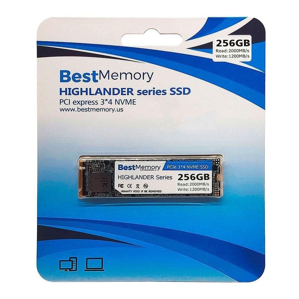 Ssd 256gb Best Memory Highlander Series, M.2 Nvme 2280 Pcie Gen3x4, Leitura 2000mb-s, Grav. 1200mb-s