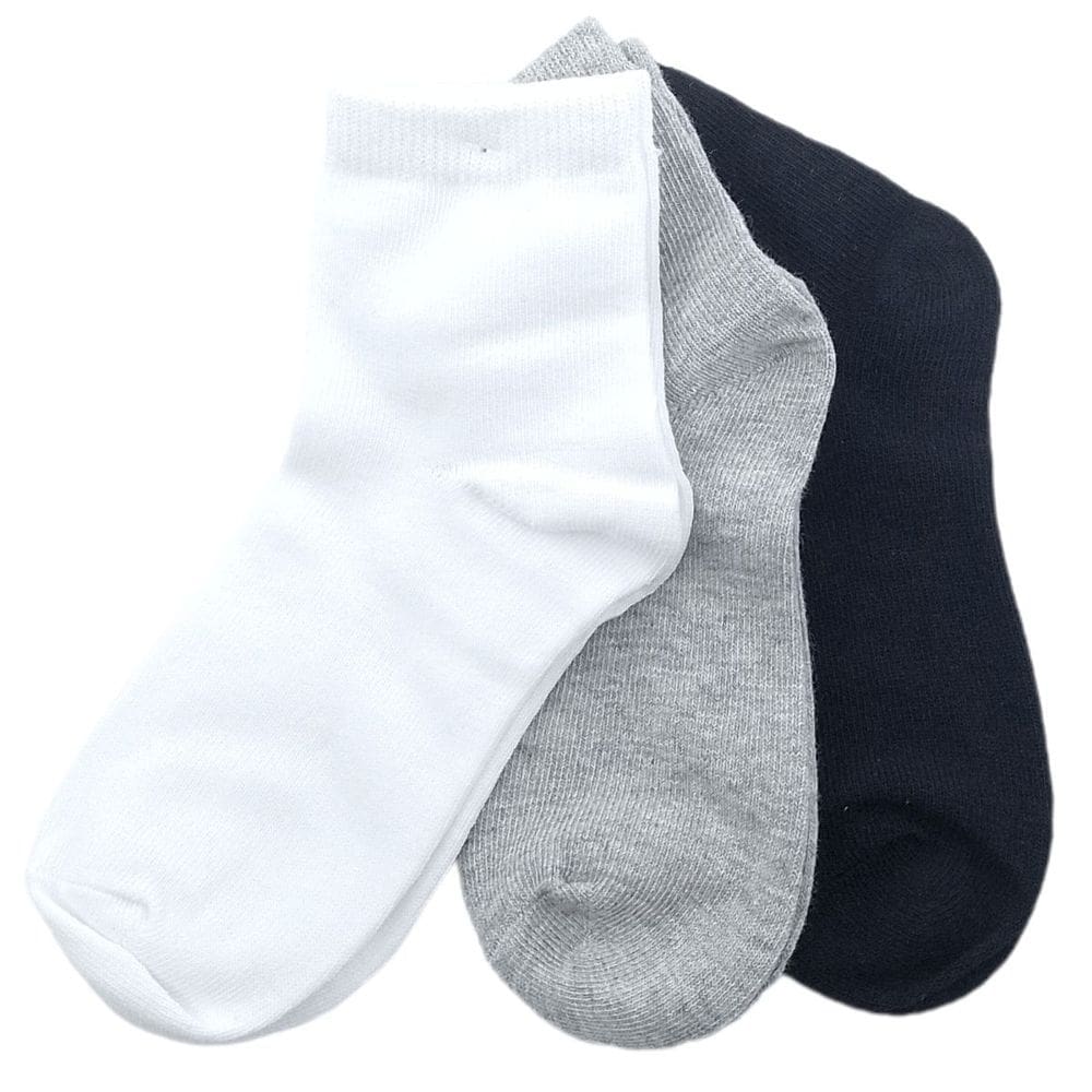 Meia Juvenil Unissex Cano Curto Kit com 3 pares Hoahi 004homc 19082