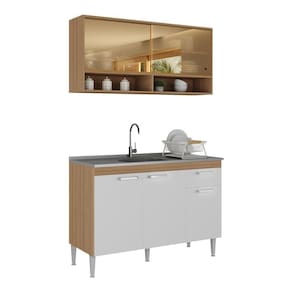 Kit Cozinha 120cm c/ Balcão p/ Pia Paris Multimóveis