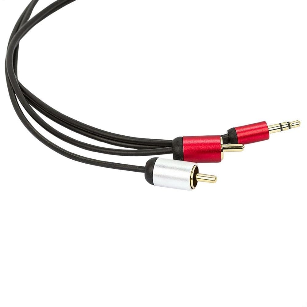 Cabo conector p2 estéreo para rca profissional - 5 metros