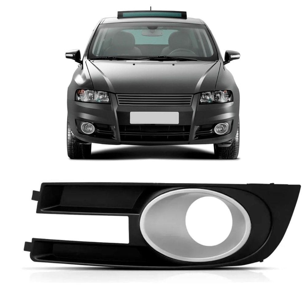 Moldura tela milha stilo 2005 a 2009 preto fosco aro prata
