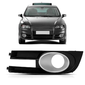 Moldura tela milha stilo 2005 a 2009 preto fosco aro prata