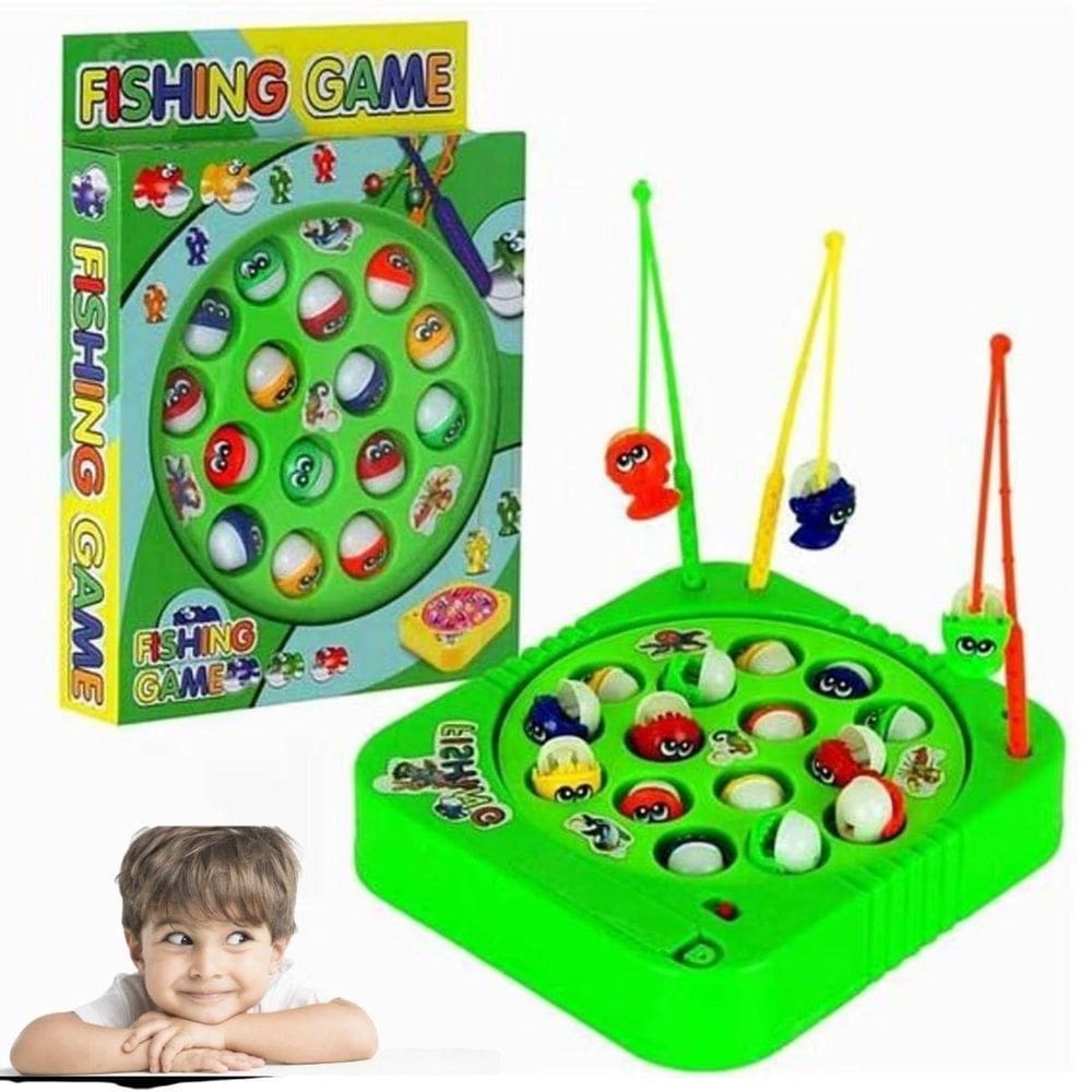 Brinquedo pega peixe com 15 peixinhos e 3 varas