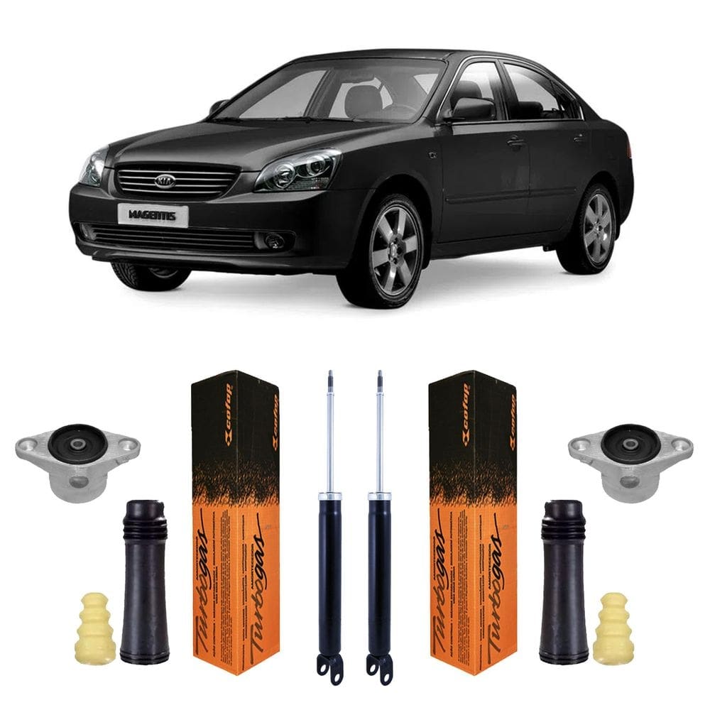 2 amortecedor + kit suspensão traseira magentis 2007 a 2010