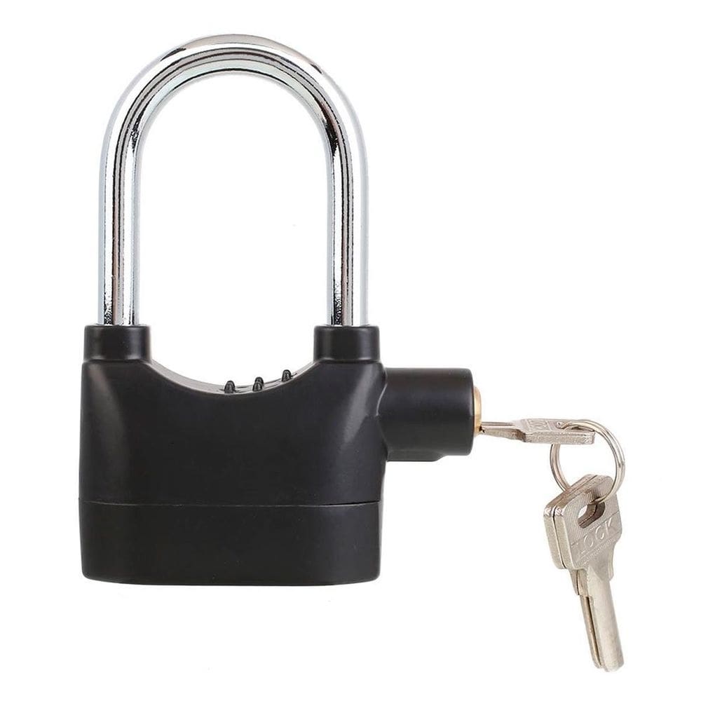 Cadeado alarme sirene anti-furto moto portão aço corrente