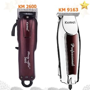 Kemei km 2600 máquina cortar prof + acabamento kemei km 9163