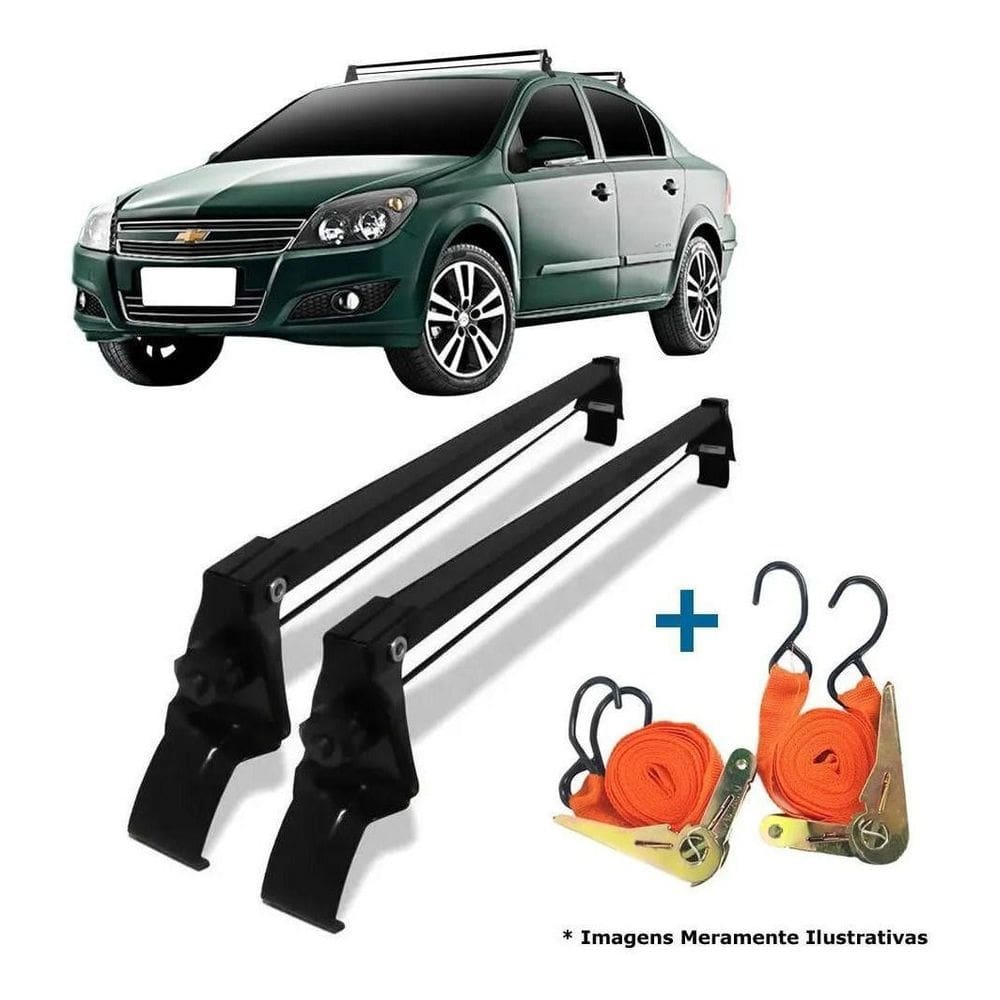 Rack teto chevrolet vectra 2005 até 2011 + 2 cintas carga