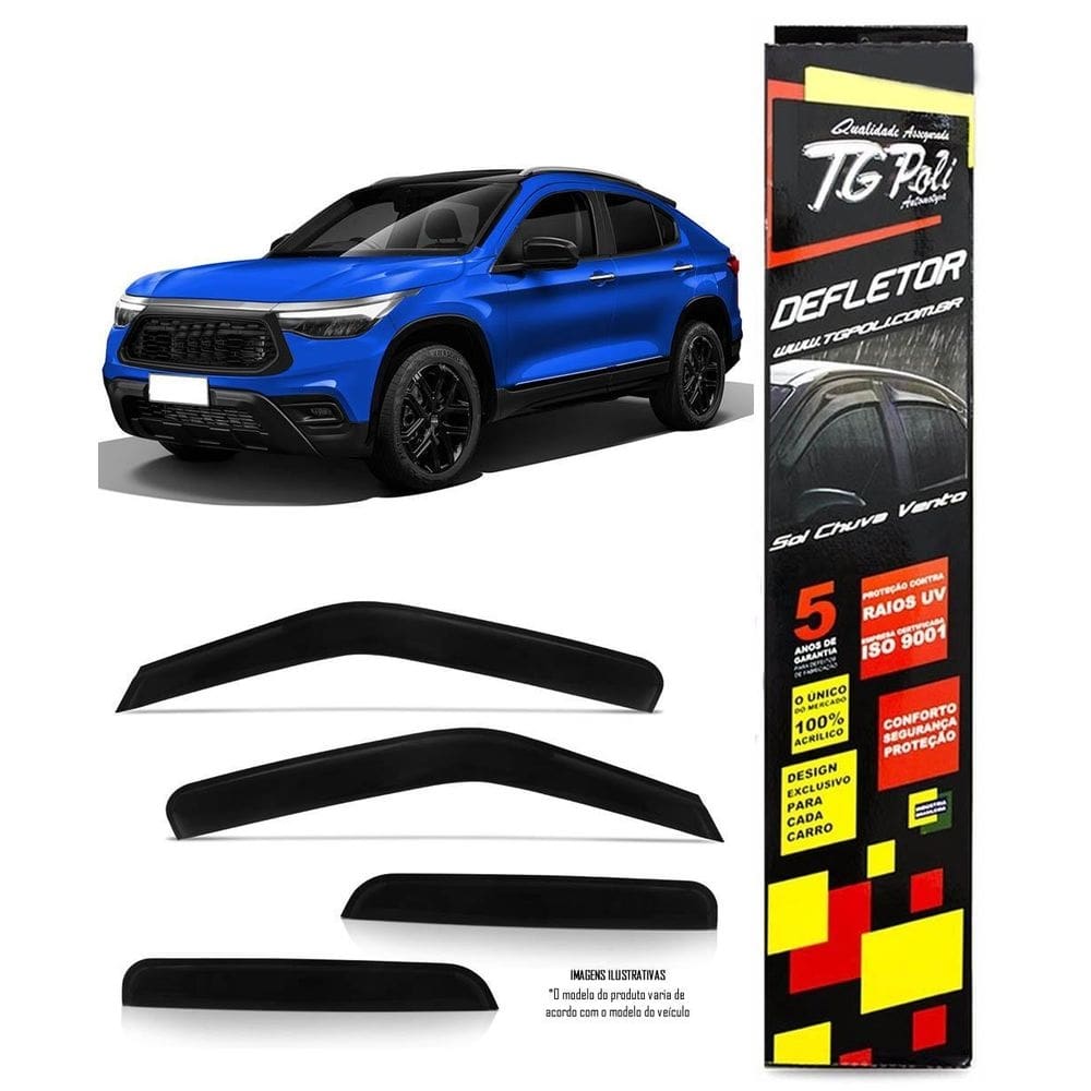 Calha Chuva Defletor Tg Poli Inteiriça Slim Fiat Fastback