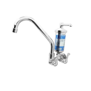 Torneira filtro metal com copo metal c62 parede 1/4