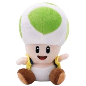 Toad verde pelúcia super mario bros 17 cm