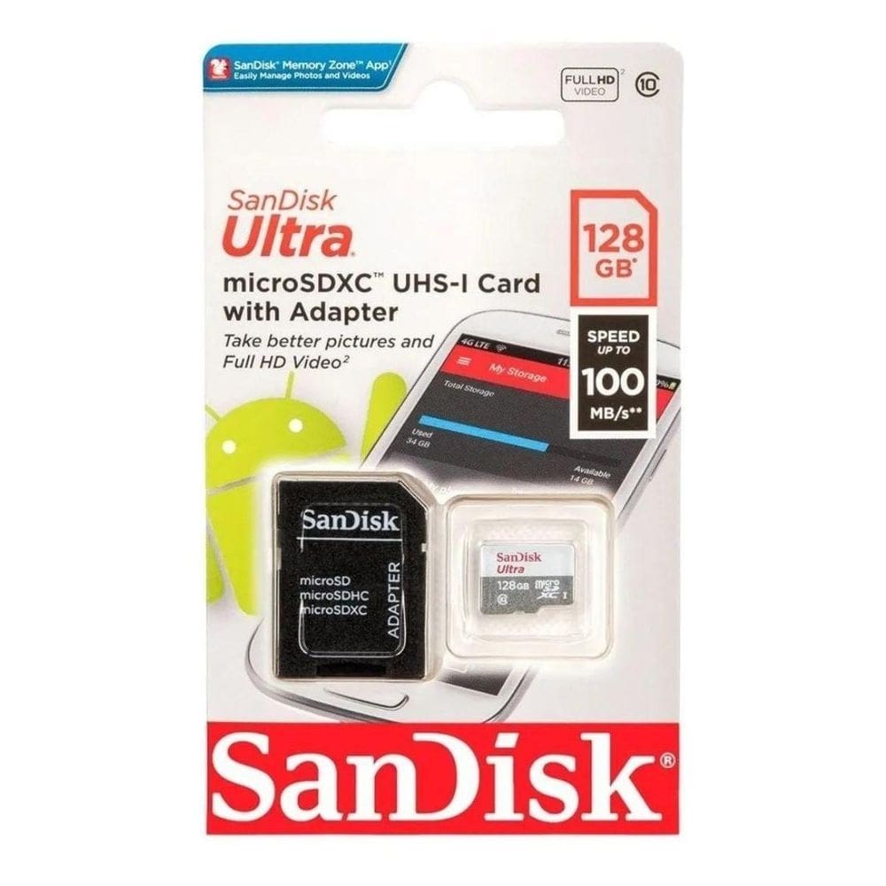 Cartao de memoria sandisk ultra 128gb