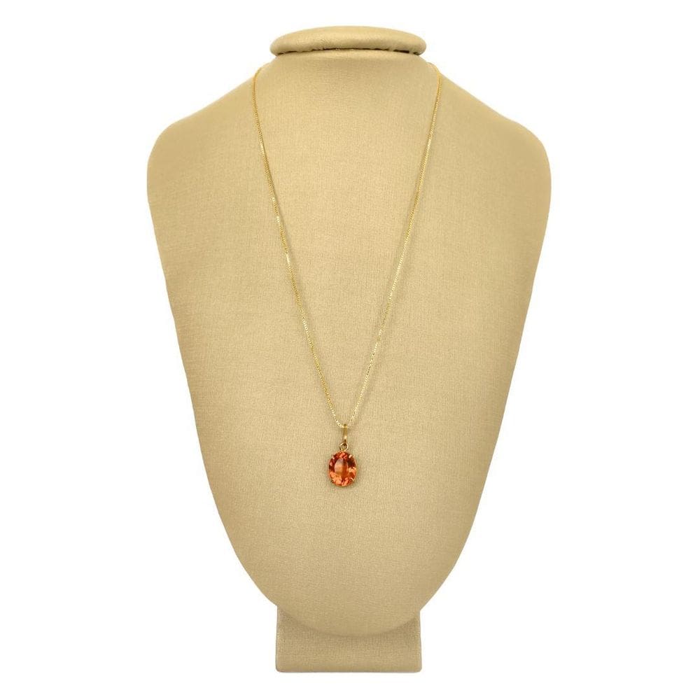 Pingente prata + ouro citrino clássico - p vecchio