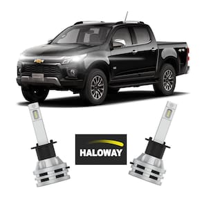 Par lâmpada led farol alto s10 2012/2021 6500k haloway