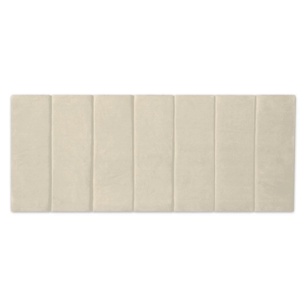 Modulo cabeceira estofada tiras 20x60cm queen king palha