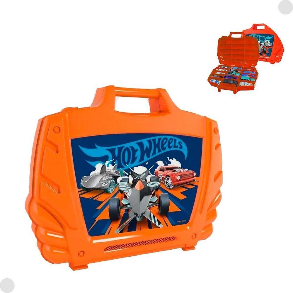 Maleta Hot Wheels Porta Carrinho Laranja | Ponto