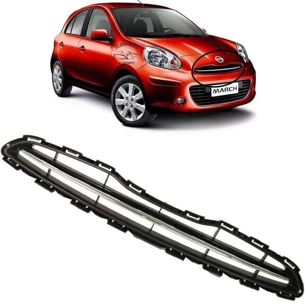 Grade frontal cromada nissan march novo