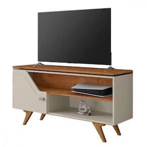 Rack Valencia para TV de até 50 Polegadas Off White Naturalle Bechara