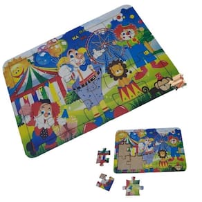 Brinquedo pedagógico madeira quebra cabeça infantil desenhos