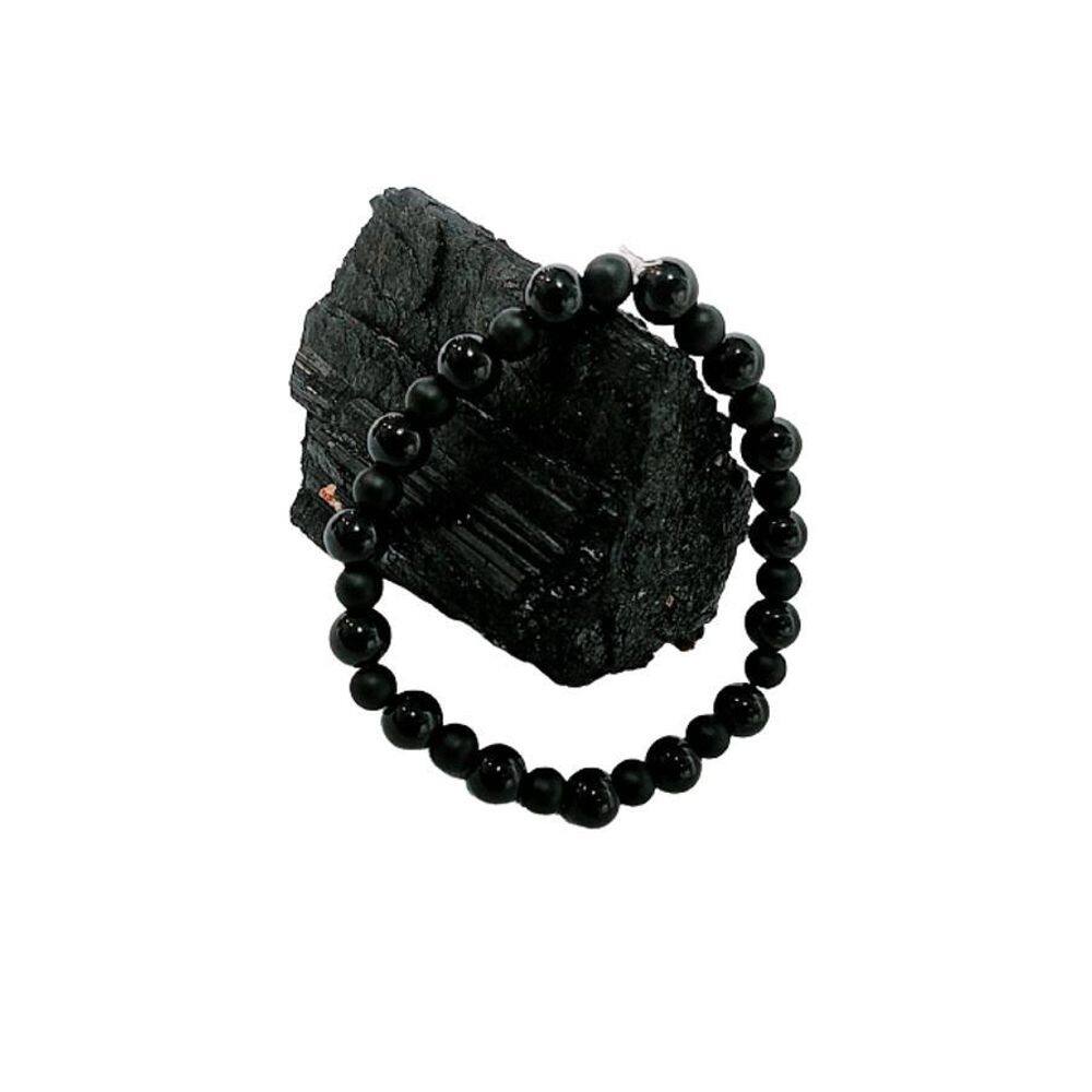 Kit pulseira 8m onix fosca e onix e pedra turmalina - zp7