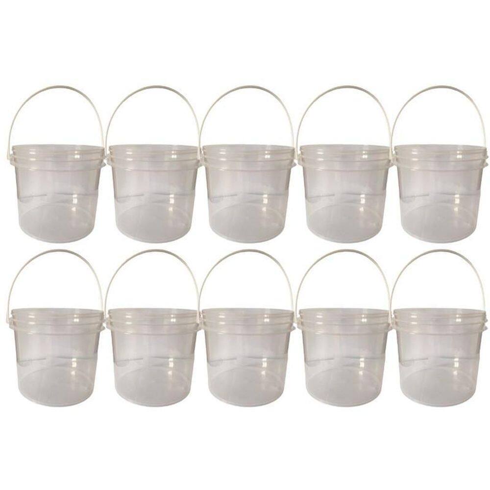 Balde transp 2.2l alça plast p pão de queijo 10 pçs