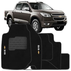 Tapete automotivo carpete com a base em pvc gm nova s10