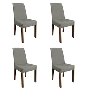 Kit 4 Cadeiras De Jantar 4255 Rustic/silver Madesa Rustic/silver