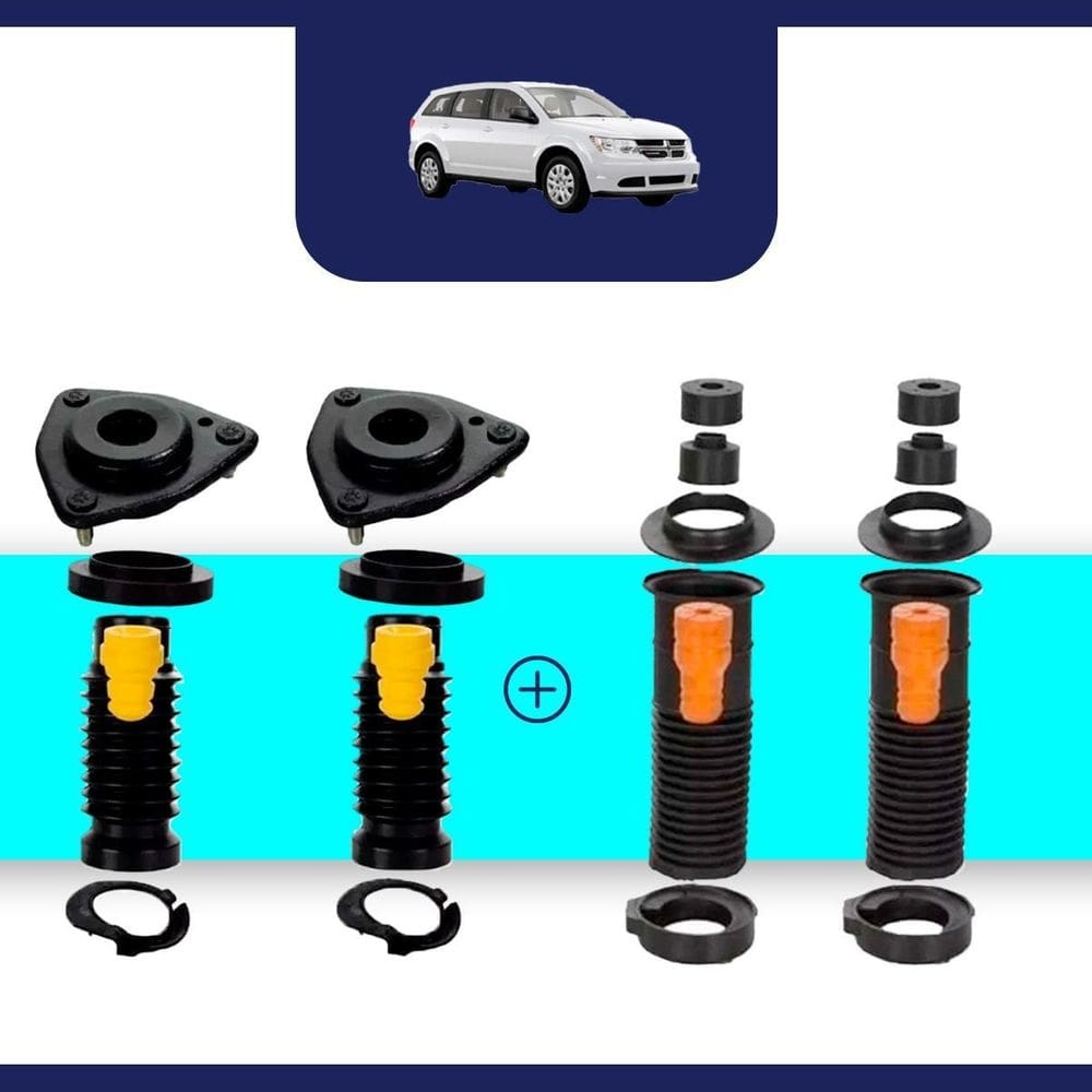 Kit amortecedor completo dianteiro e traseiro dodge journey