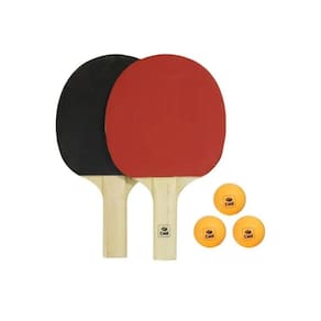Kit Pin-Pong 2 Raquetes de Madeira 3 Bolinhas 40mm Belfix