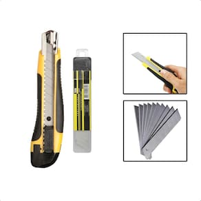 Estilete Precisão Profissional Emborrachado + Lâminas 18mm