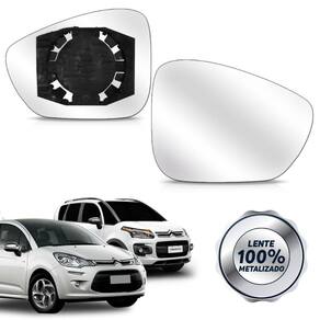 Lente retrovisor citroen c3 12 13 14 15 c4 aircross base-