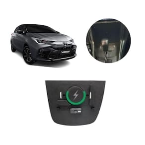Carregador Veicular Sem Fio Para Toyota Yaris 2019/24 Preto