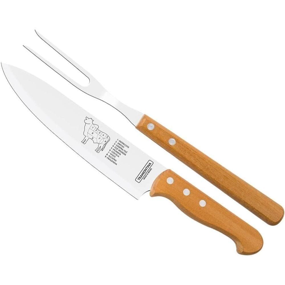 Jogo Trinchante Tramontina com Lâminas de Aço Inox e Cabos d