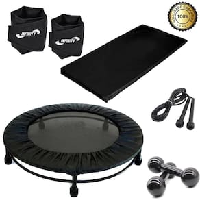 Kit aeróbico mini jump+halter 2kg+ corda + caneleira3 + capa