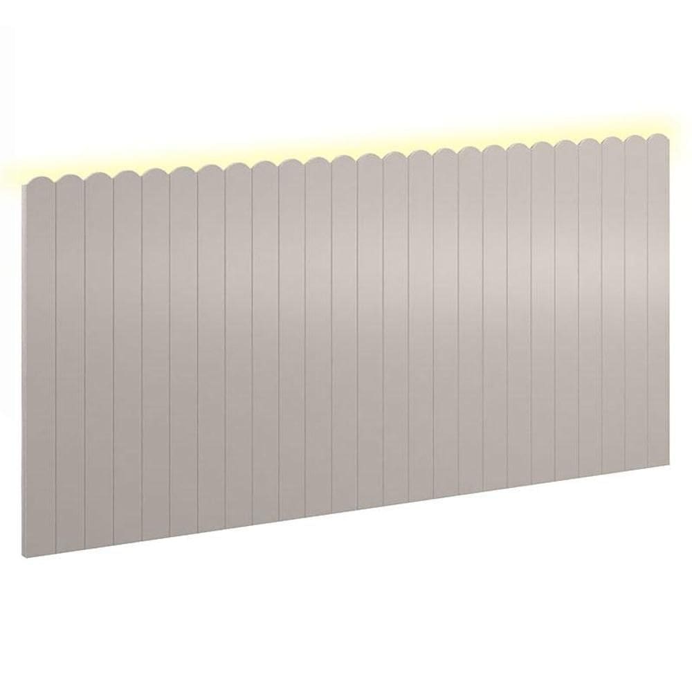 Painel Decorativo Farm 225x109x37 cm Cinza com Led - Matic
