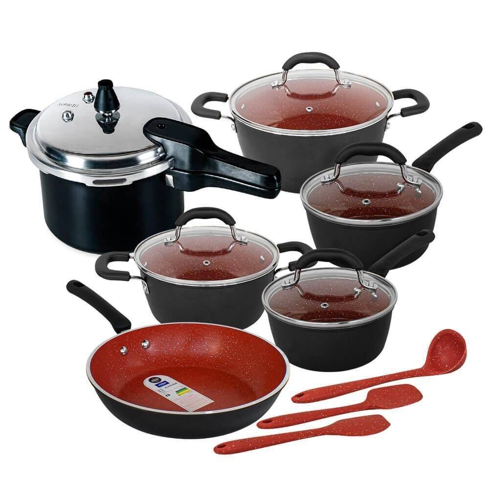 Jogo Panelas Indução Panela Pressão 4,2L Ceramic Life Select