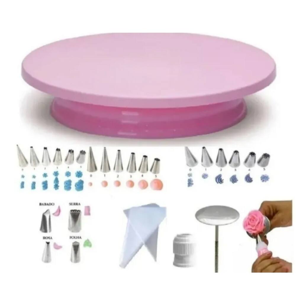 Bailarina P Decorar Bolo + Kit Bicos 24 Pç + Suporte De Rosa
