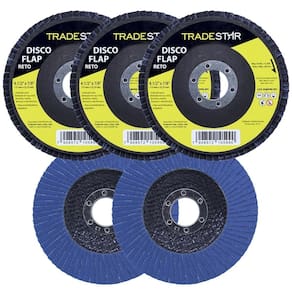 Kit disco de lixa flap reto 4.1/2 grão 50 lixadeira 05 un