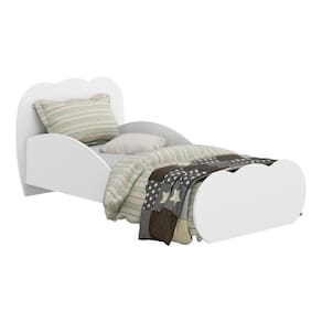 Cama Infantil Com Colchão Incluso 70 X 150 Cm 100% Mdf Algodão Doce Multimóveis Fg2956 Branca