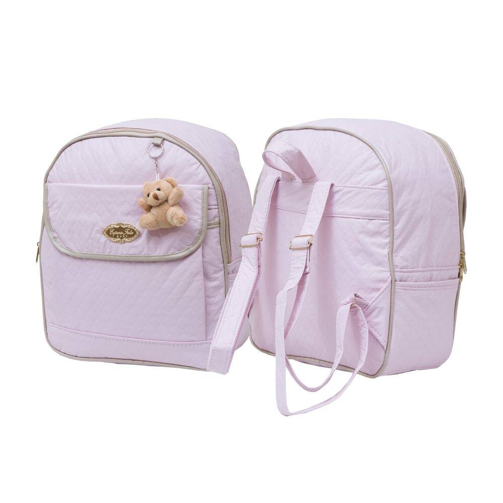 Mochila bebê maternidade mommy rosa