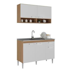 Cozinha 120cm c/ Armário e Balcão p/ Pia Paris Multimóveis