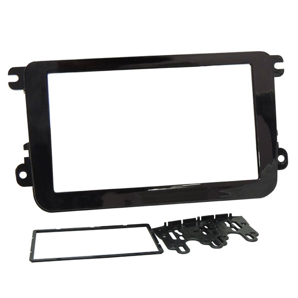 Moldura Fiamon 2 DIN Compatível com Novo VW JETTA/AMAROCK/NOVO Fusca 2012 em DIANTE/TIGUAN 2007-2010/ GOL G7 BLACK Piano