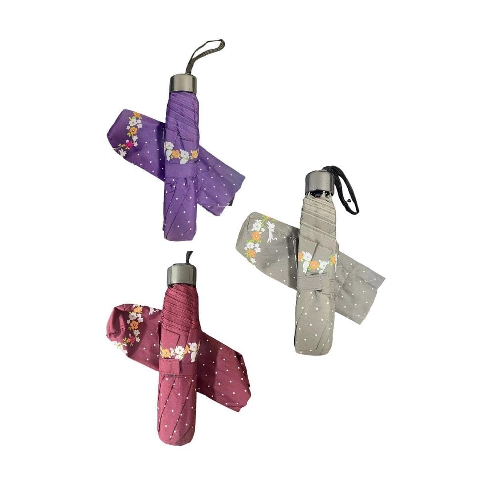 Kit 03 Sombrinha Fem Al Super Leve Voyagem Rx,Cinz Verm 3025