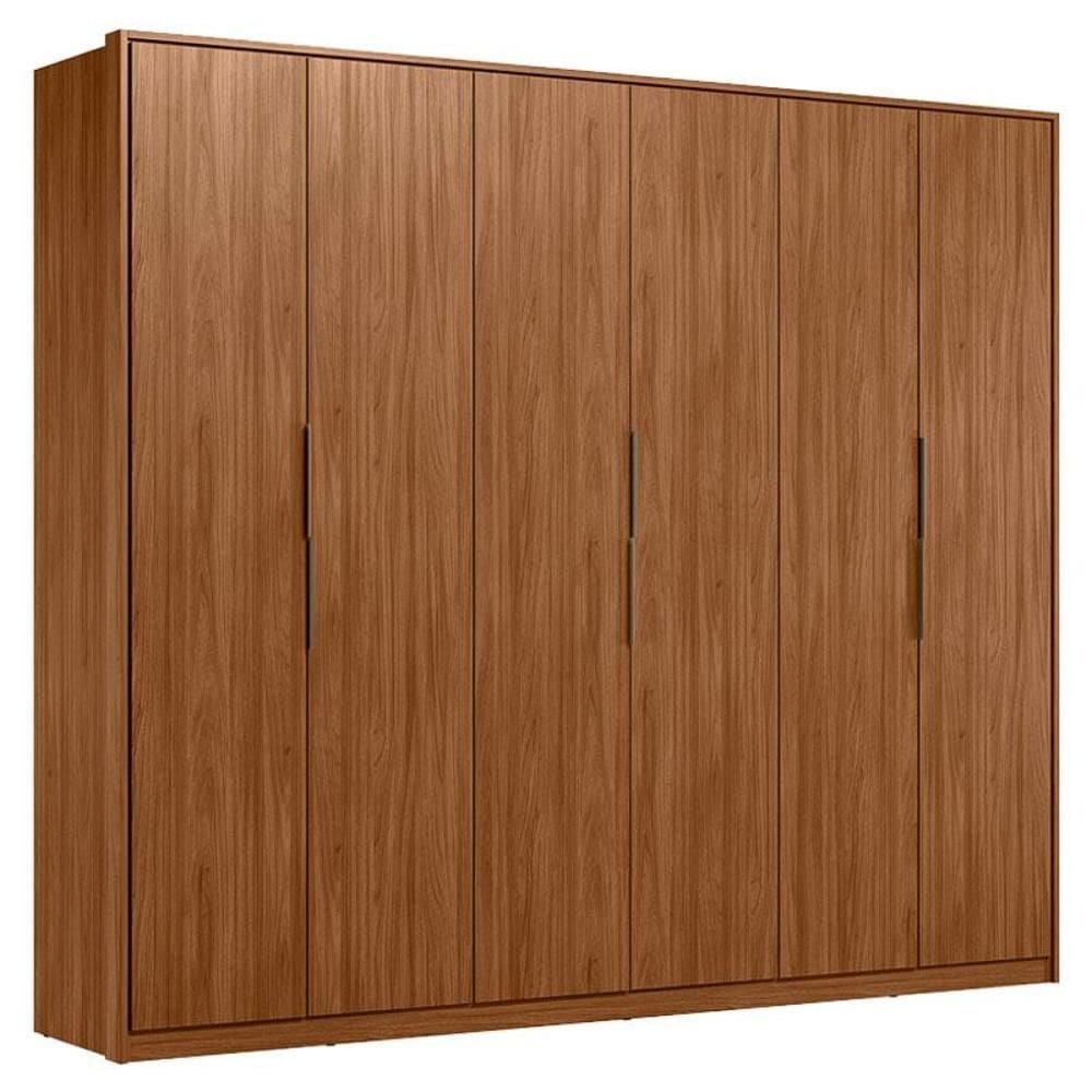 Guarda Roupa Casal Atrice 6 Portas Nogueira Touch Demóbile – Demartêz