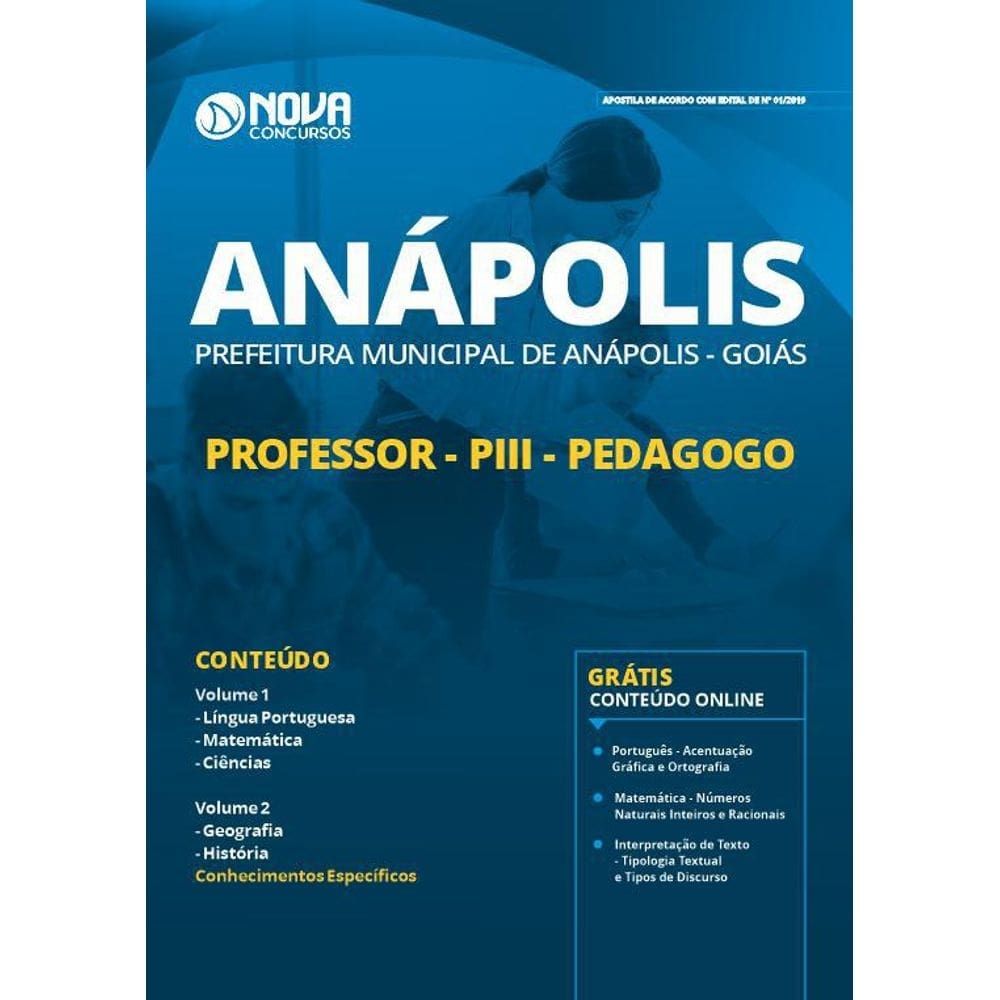 Apostila prefeitura anápolis go - professor piii - pedagogo